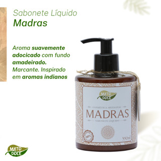 Sabonete Líquido Mãos Madras 350ml Artesanal Mato Doce