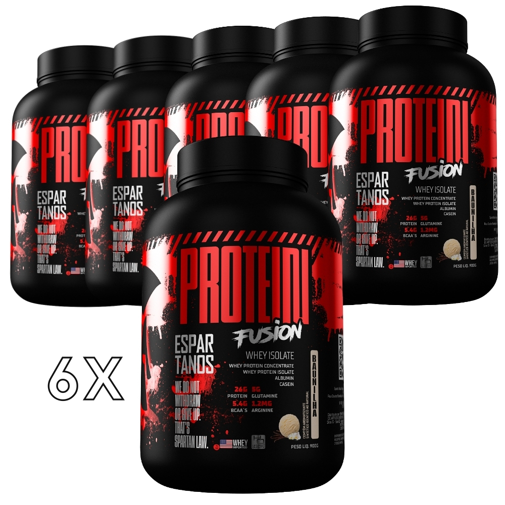 6x Protein Fusion Whey Isolate 900g - Kit Atacado Cx Fechada em Oferta na Shopee