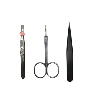 kit tesoura e pinças para sobrancelha