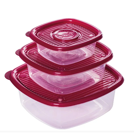 Kit 3 potes para Armazenamento de Alimentos Plasutil ref 82