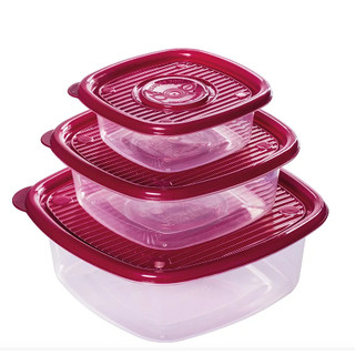 Kit 3 potes para Armazenamento de Alimentos Plasutil ref 82