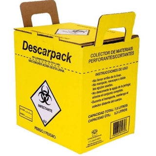 Caixa Coletora Para Material Perfurante Perfurocortante Cortante 3 litros em Oferta na Shopee