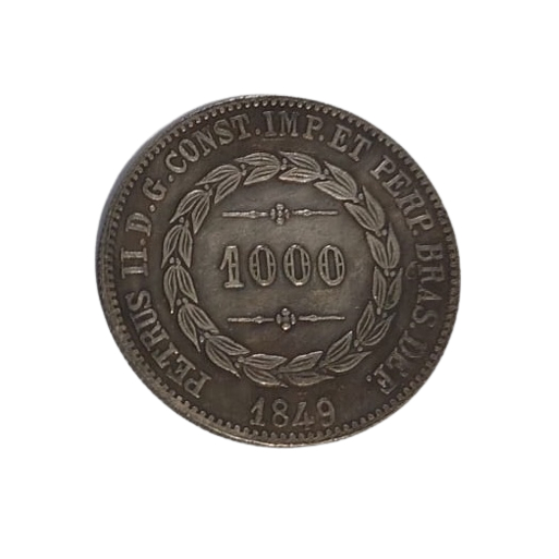 Moeda De 1000 Réis Souvenir De 1849