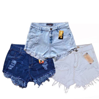 Kit 3 Shorts Jeans Plus Size Hot Pants 46 Ao 54