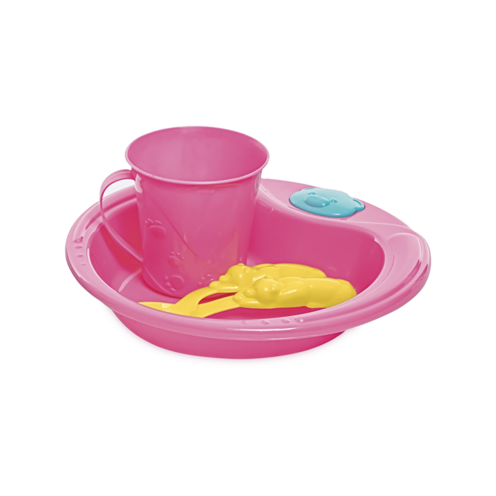 Kit Alimentação 4 Peças Rosa Bebê - Adoleta