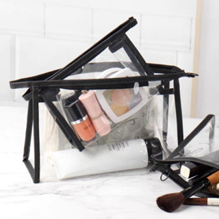 KIT 2 Necessaire de PVC  (grande + pequeno) bolsa de cosméticos transparente à prova d'água portáti em Oferta na Shopee