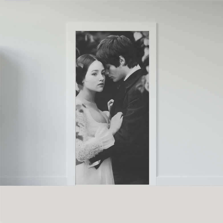 Adesivo de Porta - Romeu e Julieta - Tam:M 83x213Cm