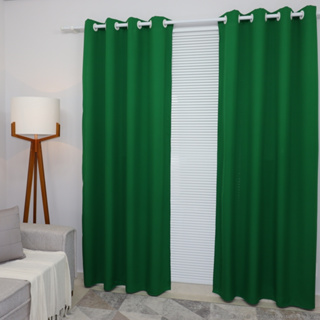 Cortina Lana Verde-bandeira Oxford 300x250 Para Sala/Quarto em Oferta na Shopee
