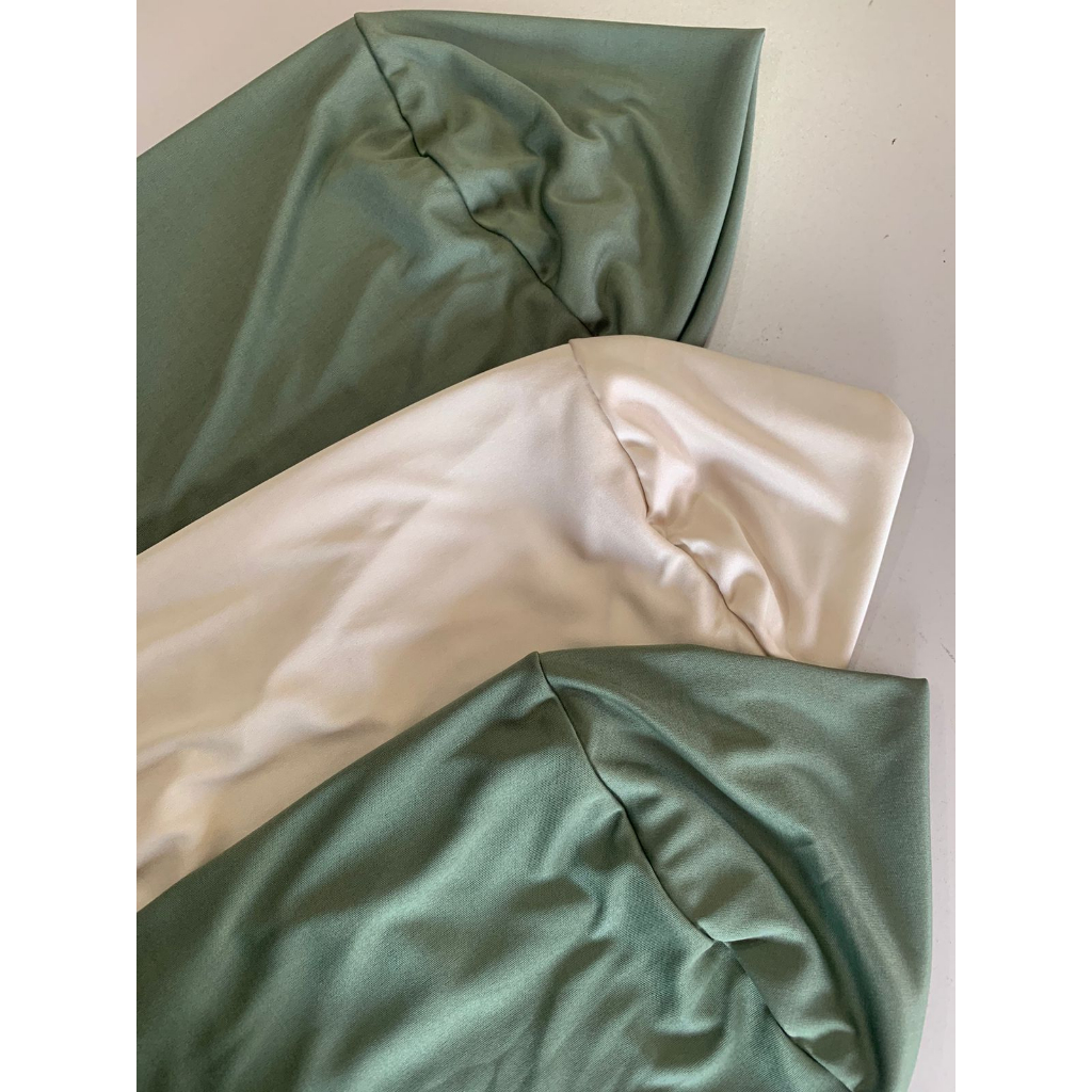 trio capas mesas cilindro cor: verde oliva, bege, verde oliva com elastico helanca veste facil
