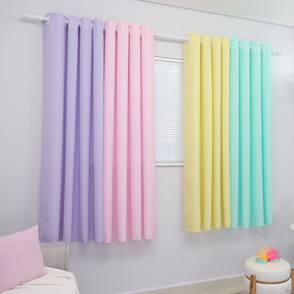 Cortina Colorida Oxford Arco-íris 600x180 Para Varão em Oferta na Shopee