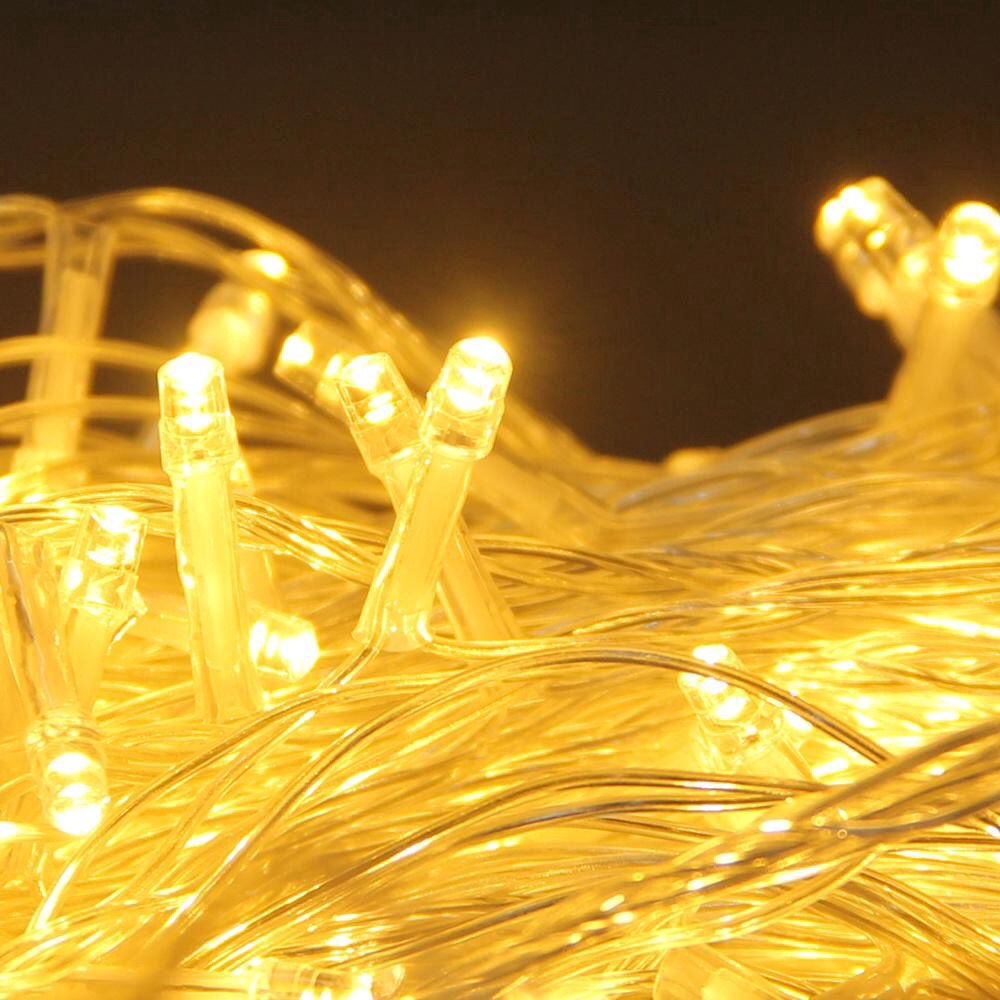 Pisca Pisca Led Natal 100 Leds 9,5 10 Metros 220V Colorido Várias Cores Luz Forte Iluminação