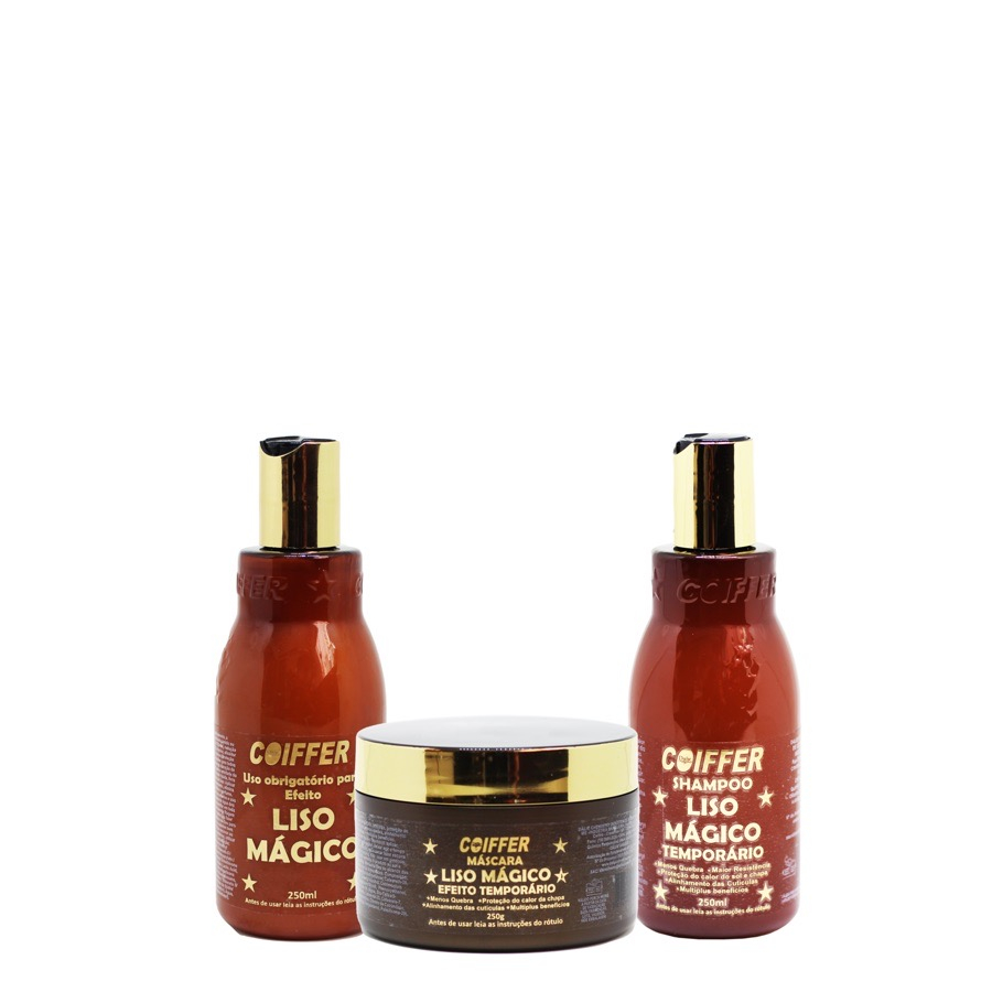 Kit Liso Mágico Coiffer Hidratação e Efeito Liso temporário
