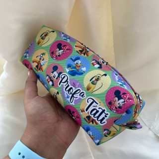 Estojo Escolar Box Personalizado com nome - Minnie, Mickey, Disney.