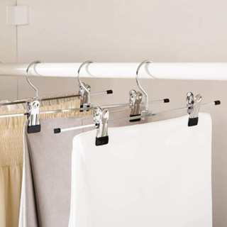 Kit 20 Unidades Cabides Metal Cromado Com Presilhas ADULTO Reforçado Saia Biquíni Bermudas Shorts Sunga Vestido Ou Bermuda