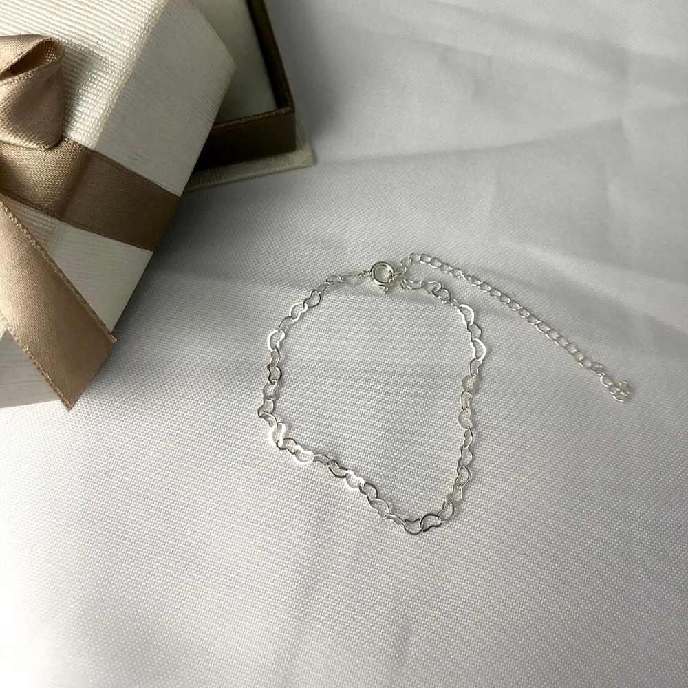 Pulseira Feminina Elo De Coração Vazado Banhado Prata 925 Com Garantia em Oferta na Shopee