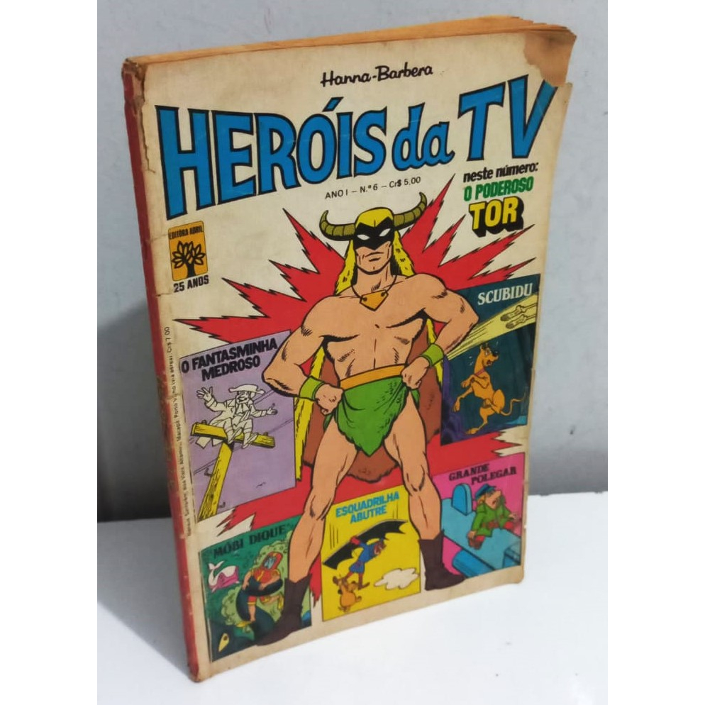 Raridade Revista em Quadrinhos Hanna Barbera Heróis da Tv 1ª Série Nº6 Novembro 1975 Tor Scooby Doo Corrida Maluca