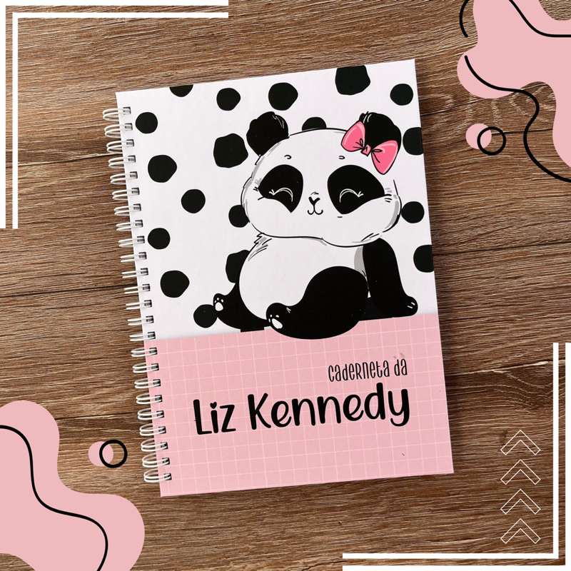 Caderneta de Saúde Personalizado Baby Panda menina - Personalizado com Nome Vacinação Atualizada