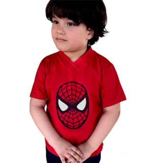 Camiseta infantil de algodão personagens e heróis