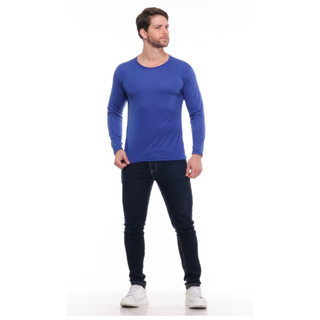Kit C/5 Camiseta Manga Longa Masculina Cores Sortidas - 100% Poliéster