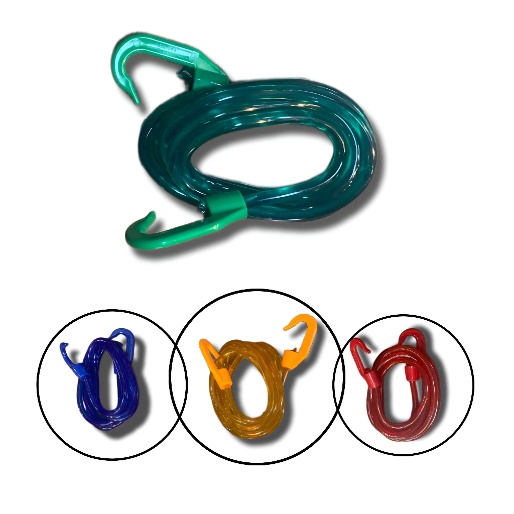 Corda Elástica Extensor de Silicone Bagageiro Moto bike 8mm Resistente 2 metros 1 und Cores variadas