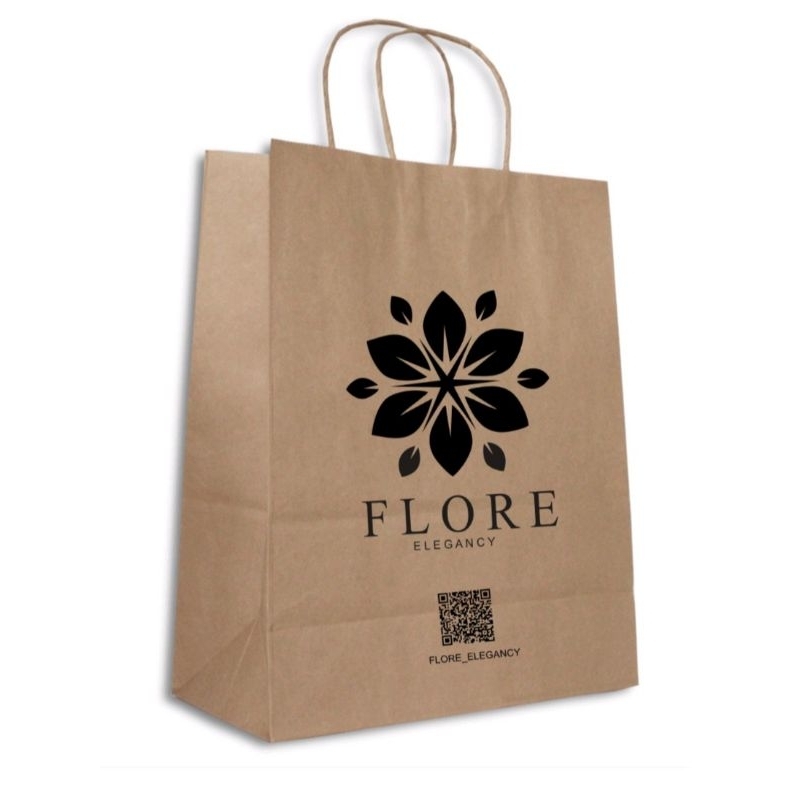 50/100 Unid.Sacolas Kraft Personalizadas Tam(PP, P, M, G e GG)