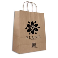 50/100 Unid.Sacolas Kraft Personalizadas Tam(PP, P, M, G e GG)