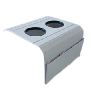 Bandeja esteira flexível porta copos e controle para braço sofá Costurada Tecido Corino - Marrom , Preta , Cinza ou Branca. em Oferta na Shopee