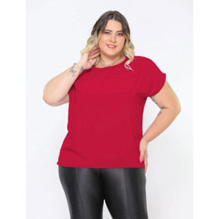 Rafael modas Blusa Básica Feminina Plus Size T-Shirt