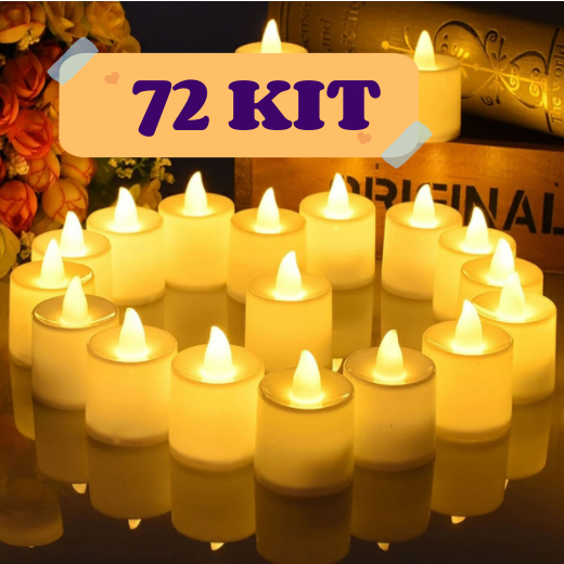 72 Led Produtos Eletrônicos Com Velas Amarelas Para DecoraçãO/ReuniõEs/Festas
