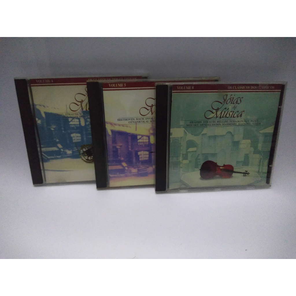 Kit com 3 CDs Usados: Coleção Caras - Jóias Da Música Clássico Dos Clássicos - Volumes 4, 5 e 8