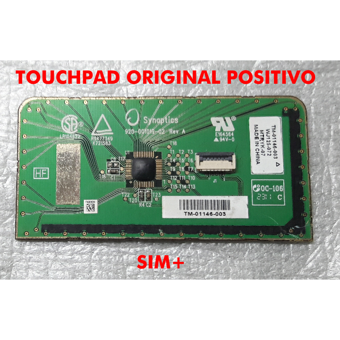 Touchpad Notebook Positivo Sim+ ORIGINAL - Mod: 920-001019-02 Rev: A