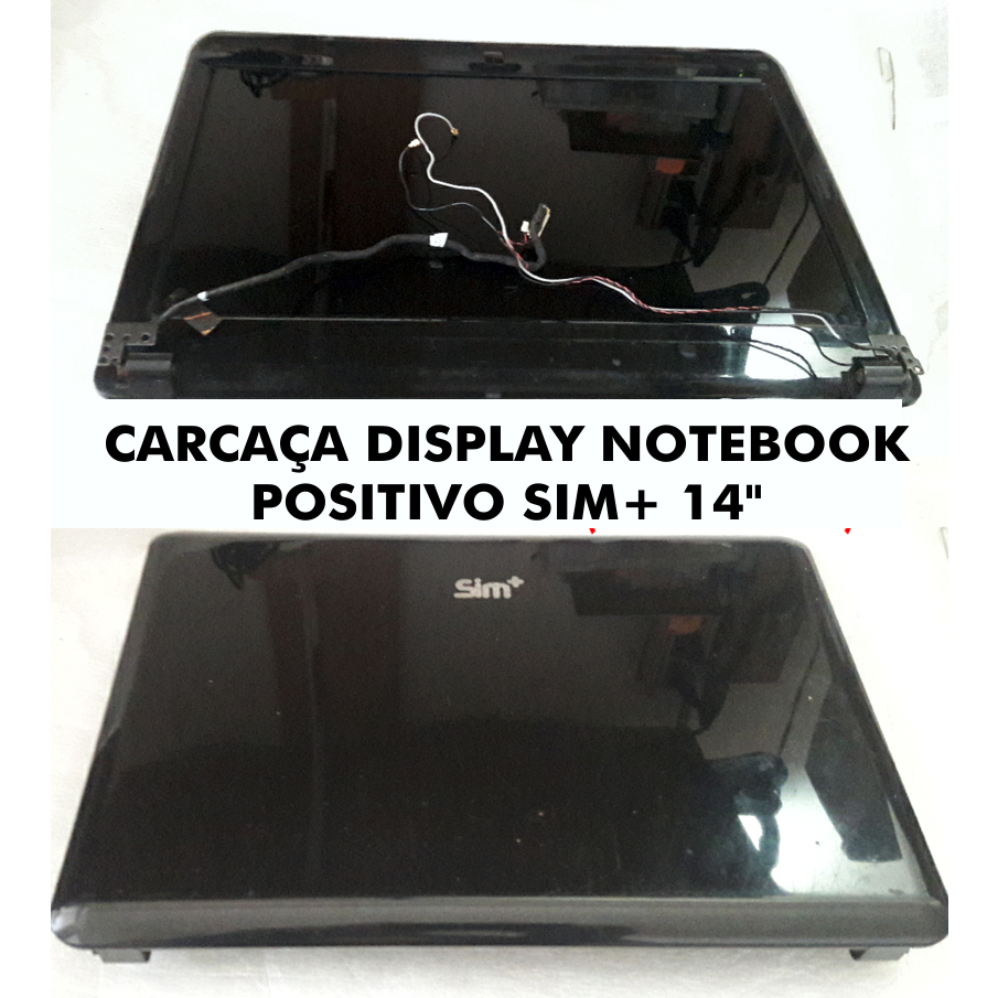 Carcaça Tampa Moldura Notebook Positivo Sim+ Mod: 7400 7975 6000 com Dobradiças