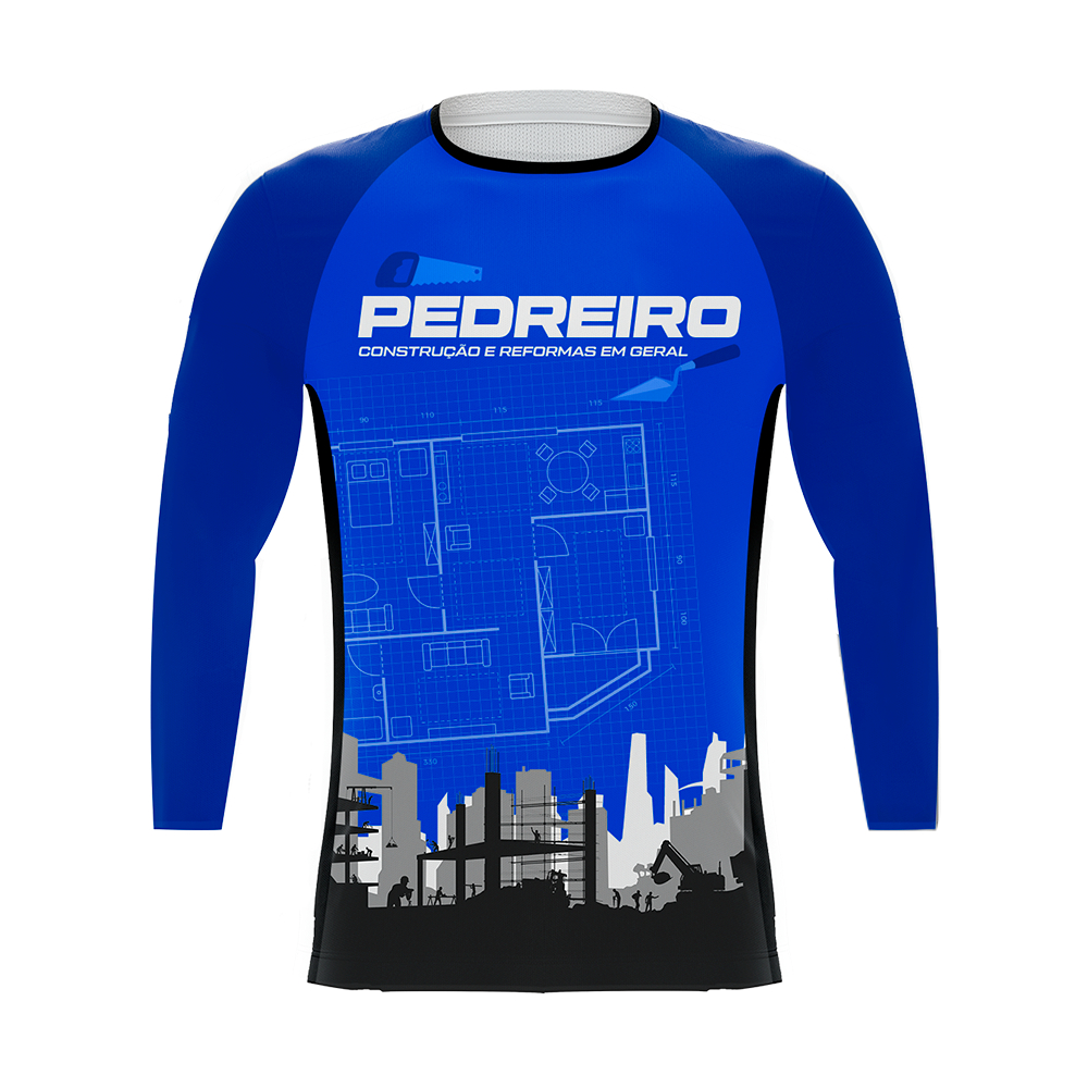 Camiseta Manga Longa Construção Civil Pedreiro Profissional Cores em Oferta na Shopee