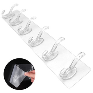 Kit 6x Ganchos De Parede Adesivo Melhor Fixação Não Precisa Furar Suporte Para Casa Ganchi...