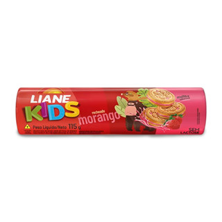 Biscoito Recheado SEM LACTOSE 115g - Sabor Morango - APLV - Liane