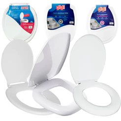 Assento Sanitário Tampa De Vaso Almofadado Seco - Quadrado Resistente Confortável Casa Banheiro