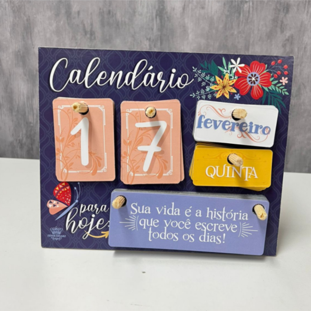 Calendário De Frases De Motivação / Mesa / Casa Decoração em Oferta na Shopee