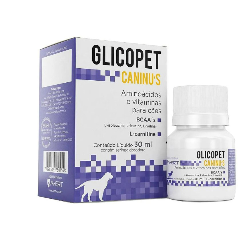 Glicopet Caninus 30ml Suplemento Vitamínico para Cães Avert - Pets