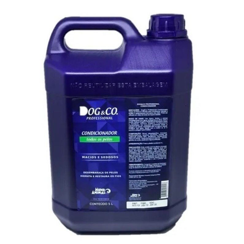 Dog & Co Condicionador Todos os Pelos 5L para Cães Mudo Animal em Oferta na Shopee