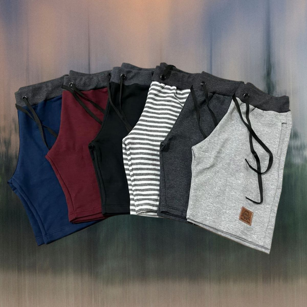 Bermuda Infantil Masculina Menino Moletinho Casual Escola Confortável 6 Cores