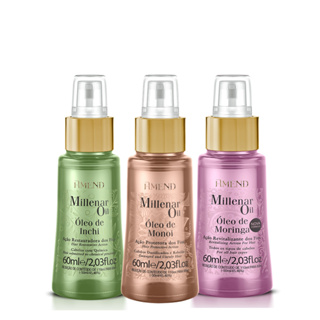 Amend Óleos Millenar Oil De Inchi 60ml + Oil De Monoi 60ml + Oil De Moringa 60ml em Oferta na Shopee