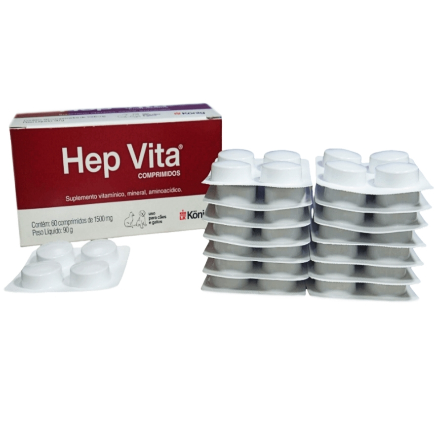Detalhes do Hep Vita 1500mg 60 Comprimidos Suplemento Alimentar König