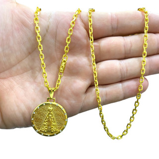 Cordão Masculino Cadeado de 3,5 mm Liga de Moeda Antiga Banhado a Ouro 18 K