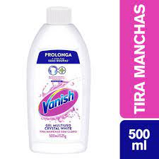 Tira manchas Vanish Crystal White Multiuso gel - Frasco 500 mL Para Roupas Brancas