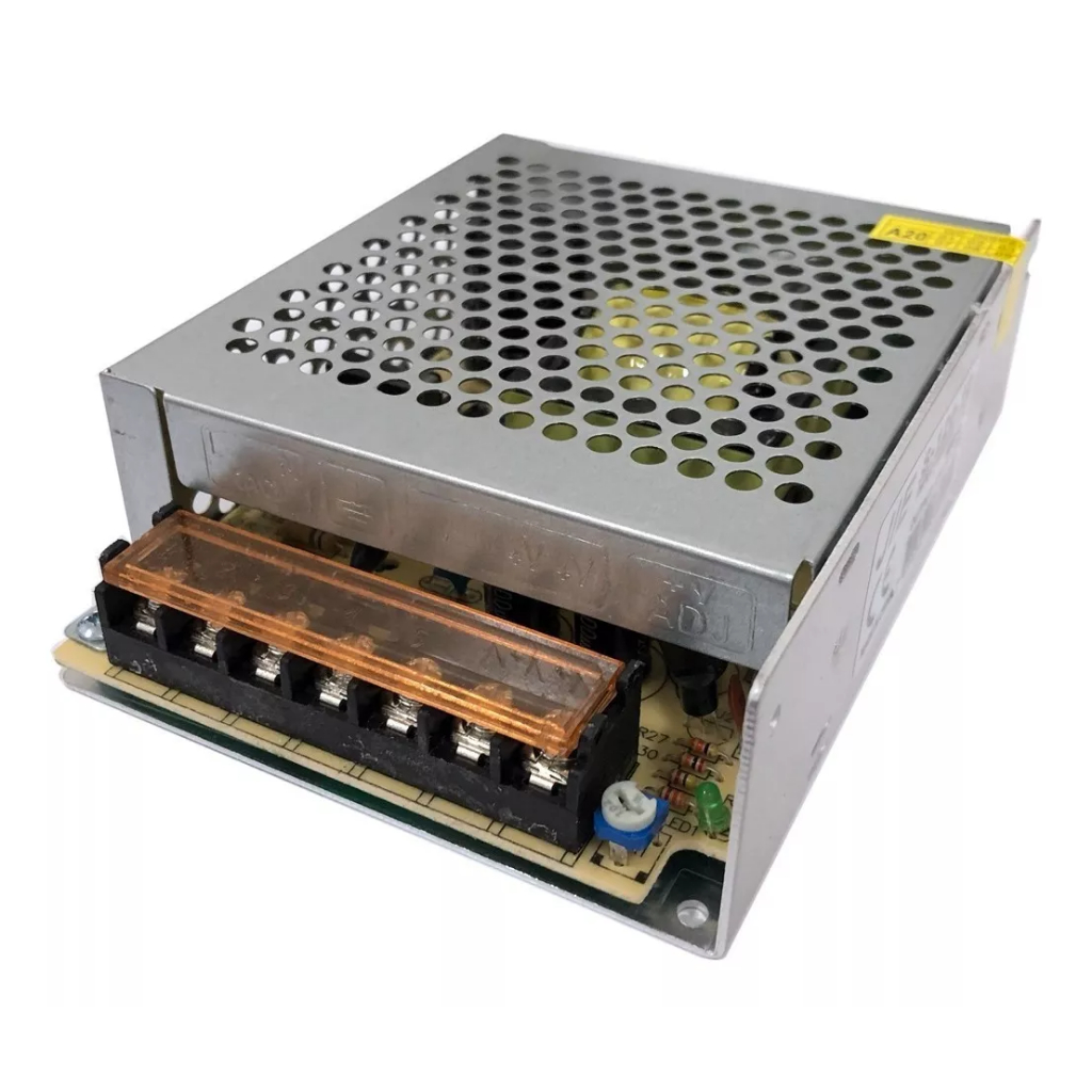 Fonte Chaveada Estabilizada 10a 12v 120w Bivolt Colmeia Cftv Fita Led Som Camera Radio Comunicador Ajustavel Ac Dc 12