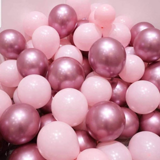 75 Balão Bexiga Combo Kit 50 Rosa Claro Candy 7 + 25 Rosa 5 Cromado Metalizado para Festa em Oferta na Shopee