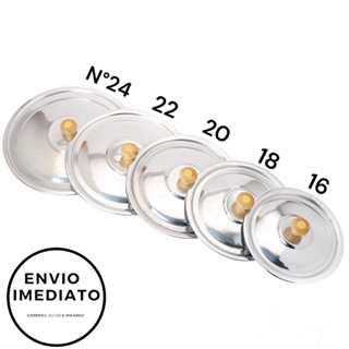 🥇5 Tampas Para Panelas De Alumínio Universal/Industrial padrão N°  16/18/20/22/24 em Oferta na Shopee