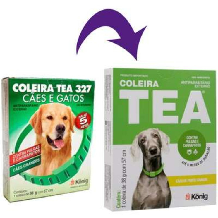 Detalhes do TEA 327 Coleira Antipulgas para Cães Grandes 38g König