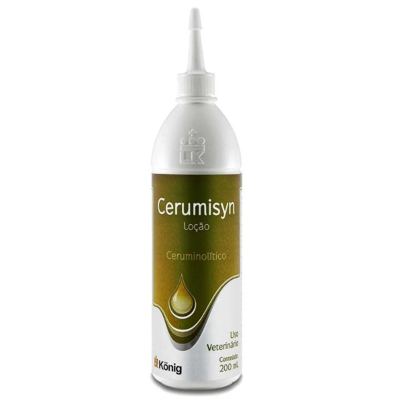 Cerumisyn 200ml Loção para Limpeza Auricular de Cães König - Pets