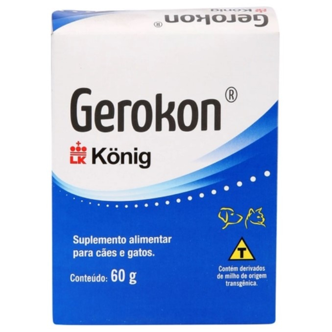 Gerokon 60g Suplemento em Pó para Cães e Gatos König